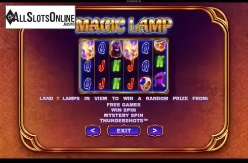 Magic Lamp screen