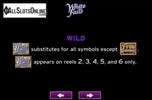 Paytable 5. White Falls from High 5 Games