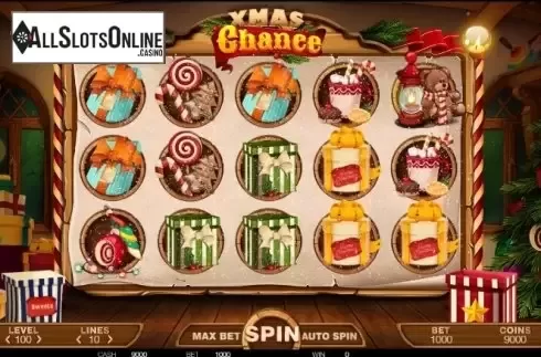 Reel screen. Xmas Chance from BetConstruct
