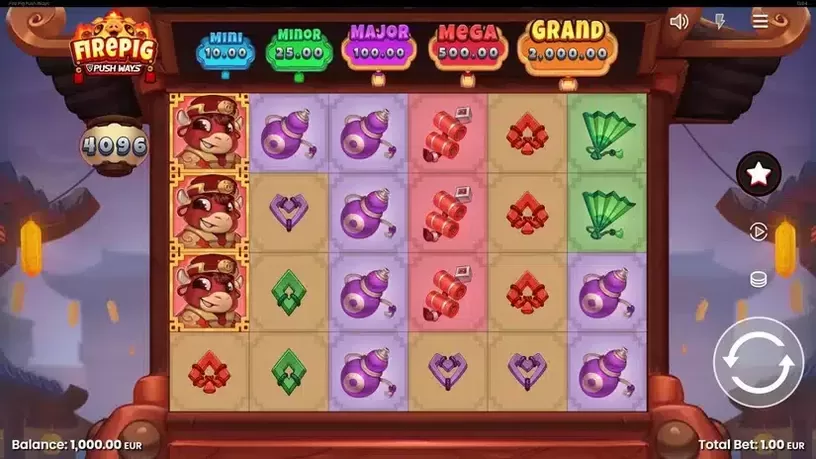 Fire Pig Push Ways slot screenshot 1