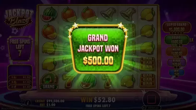 Jackpot Blaze slot screenshot 7