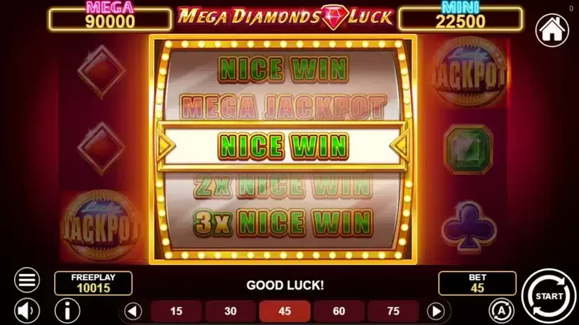 Mega Diamonds Luck slot screenshot 3