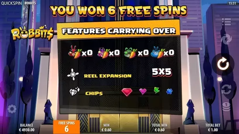 Robbits slot screenshot 4