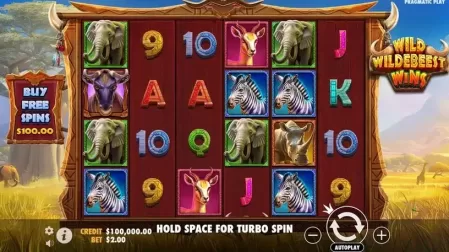 Wild Wildebeest Wins slot screenshot 1