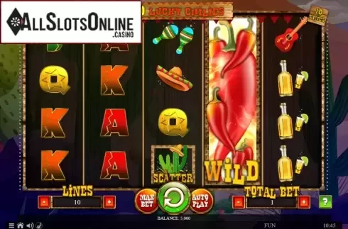 Reel Screen. 100 Lucky Chillies from Spinomenal