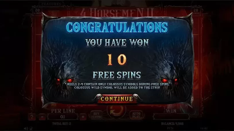 4 Horsemen 2 slot screenshot 3