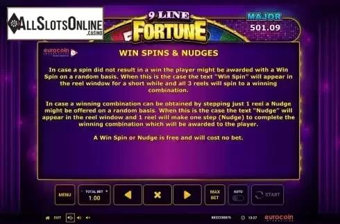 Nudges feature screen