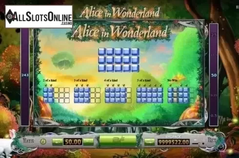 Gamble screen. Alice in Wonderland (BetConstruct) from BetConstruct