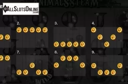 Paytable 1. Animals Steam from Thunderspin
