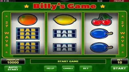 Billy's Game slot screenshot 1