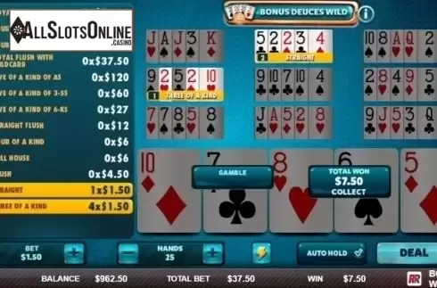Game Screen 2. Bonus Deuces Wild (Red Rake) from Red Rake