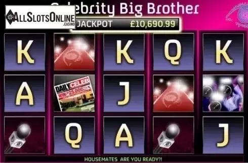Game Workflow screen . Celebrity Big Brother from Playtech
