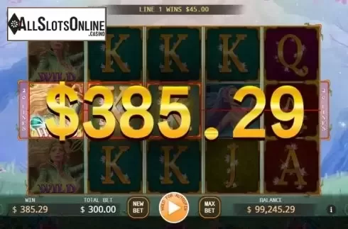 Win screen 2. Charming Sorceress from KA Gaming