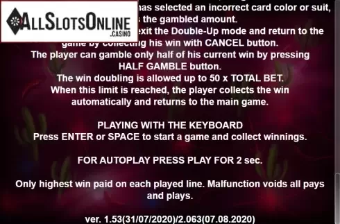 Paytable 5. Chilli Fruits (Casino Technology) from Casino Technology