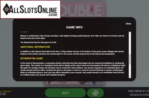 Features . Double Salary For 1 Year from Hacksaw Gaming