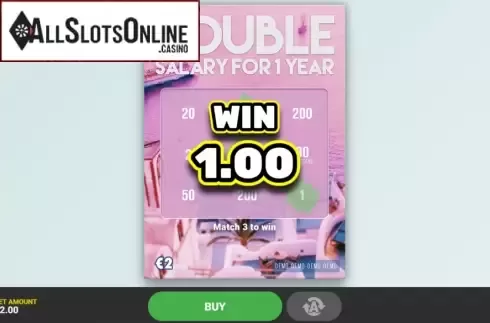 Win Screen 1. Double Salary For 1 Year from Hacksaw Gaming
