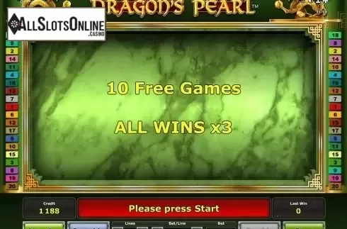 Free Spins. Dragons Pearl (Green Tube) from Greentube