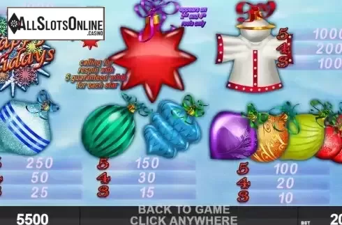 PayTable Screen