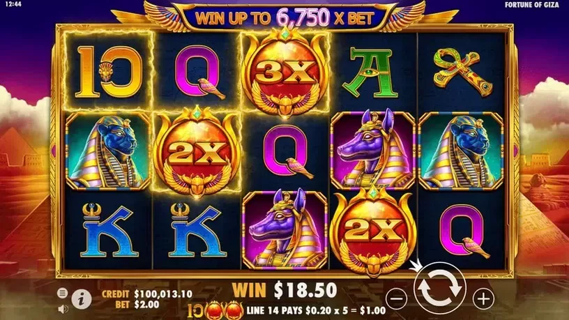 Fortune of Giza slot screenshot 2