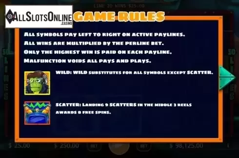 Features 1. Frankenstein (KA Gaming) from KA Gaming