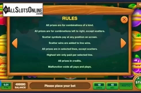Game Rules. Fruit Scapes from InBet Games