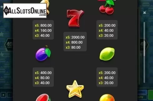 Symbols. Fruits & Stars 40 from Fazi
