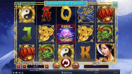 Goddess Of Lotus 10 Lines slot screenshot 1