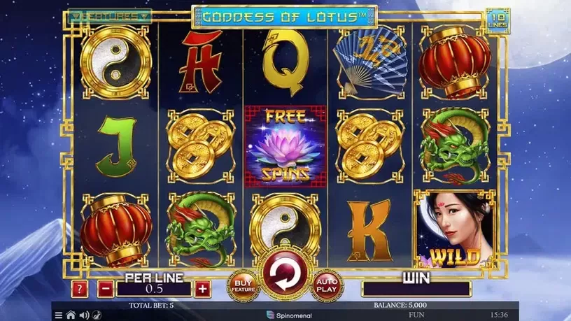 Goddess Of Lotus 10 Lines slot screenshot 1