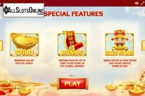 Paytable 1. God of Wealth (Red Tiger) from Red Tiger