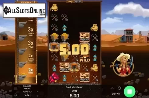 Win screen 2. Gold 'N' Rocks from Golden Rock Studios