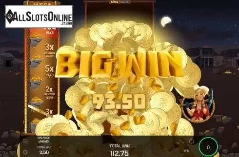 Big win screen. Gold 'N' Rocks from Golden Rock Studios