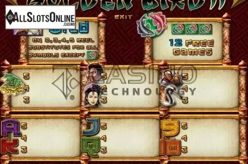 Screen4. Golden Bird 2 from Casino Technology