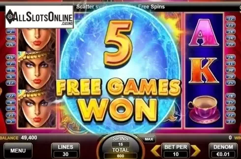 Extra free spin screen. Gypsy Fire from Nektan