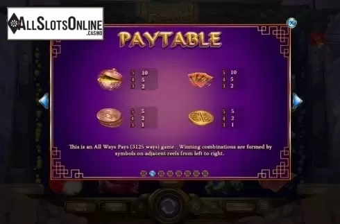 Paytable 2. Heavenly Treasures from RTG