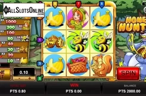 Reel screen. Honey Hunter from Spadegaming