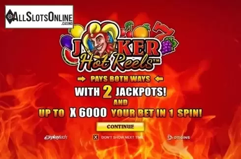 Start Screen. Joker Hot Reels from Playtech Origins
