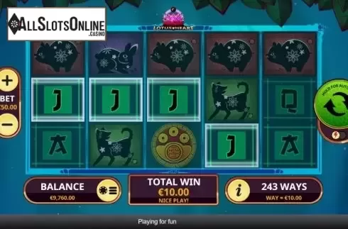Win Screen 1. Lotus Heart from Playtech