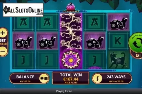 Win Screen 3. Lotus Heart from Playtech