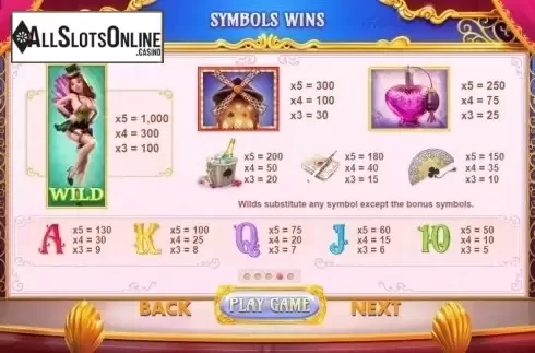 Screen2. Lucky Cabaret from Cayetano Gaming