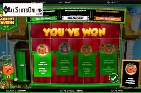 Superspins Triggered. Luckys Jackpot Tavern from CORE Gaming