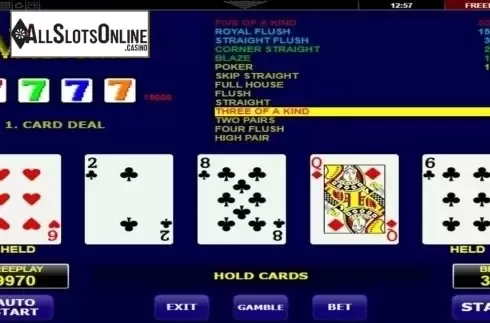 Game Screen. Multiwin from Amatic Industries