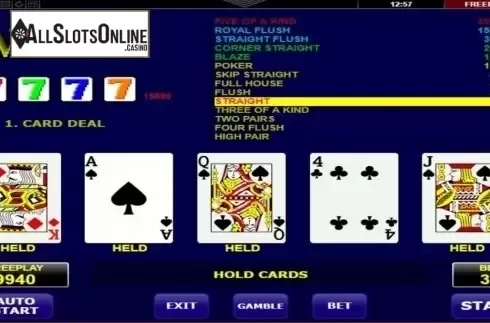 Game Screen. Multiwin from Amatic Industries
