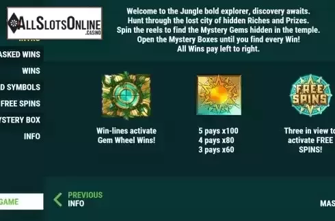 Intro screen