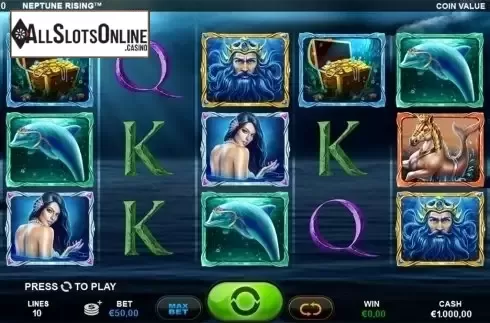 Reels screen. Neptune Rising from Plank Gaming