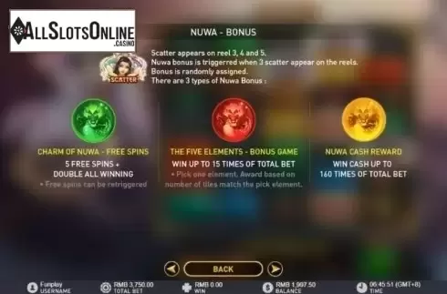 Features 2. Nuwa And The Five Elements from GamePlay