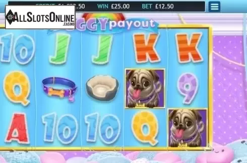 Scatter screen. Puggy Payout from Eyecon