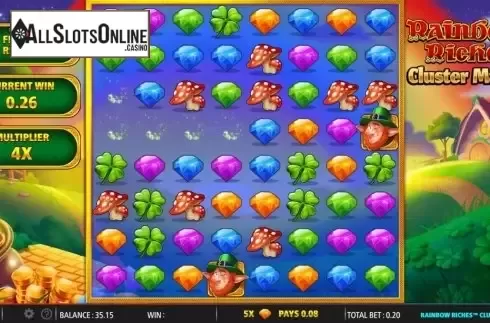 Free Spins 3. Rainbow Riches Cluster Magic from Barcrest