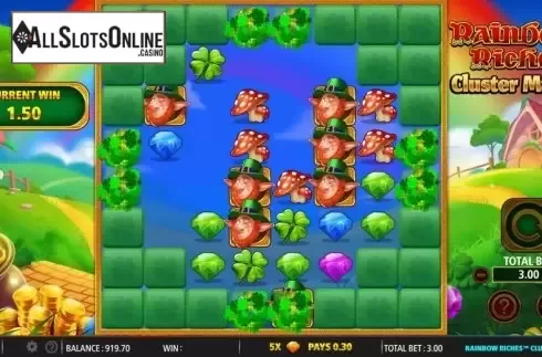 Win Screen 2. Rainbow Riches Cluster Magic from Barcrest