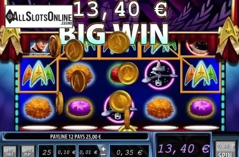 Big win screen. STAR TREK Trouble With Tribbles from WMS