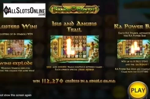 Start Screen. Sands Of Egypt from Nucleus Gaming